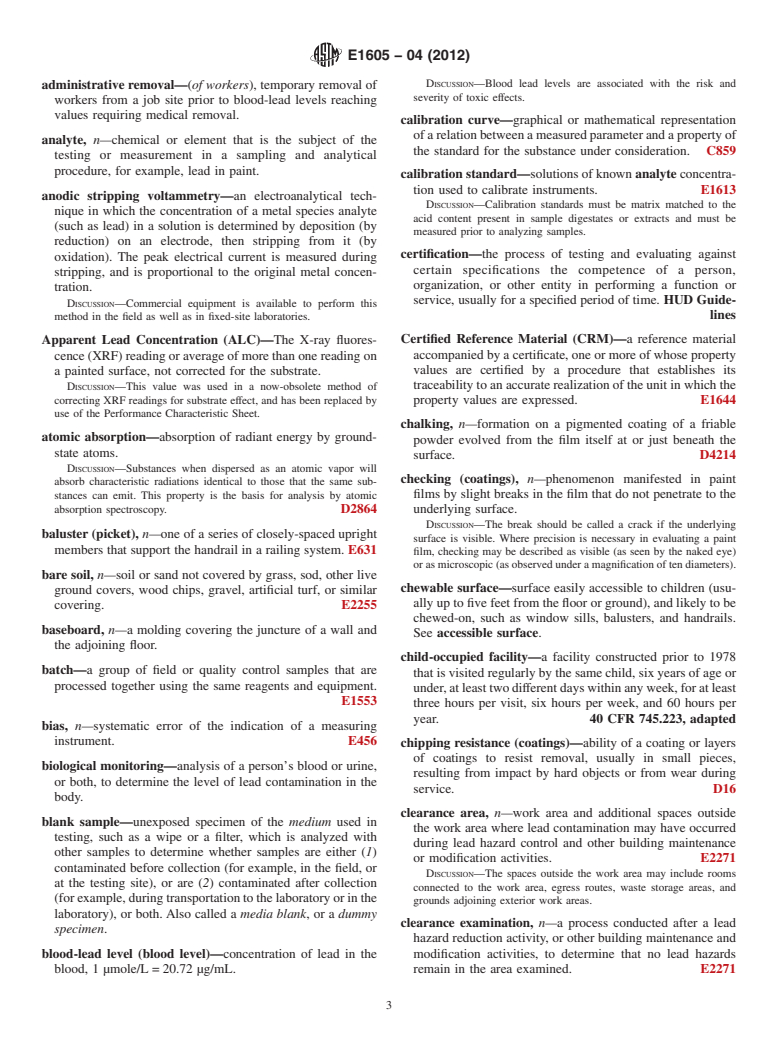 ASTM E1605-04(2012) - Standard Terminology Relating to Lead in Buildings