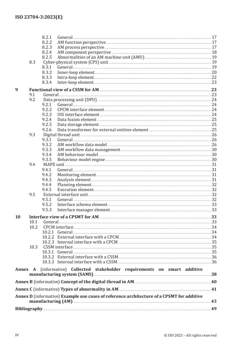 ISO 23704-3:2023 ISO 23704-3:2023 - General requirements for cyber-physically controlled smart machine tool systems (CPSMT) — Part 3: Reference architecture of CPSMT for additive manufacturing
Released:16. 03. 2023 - Page 4 preview