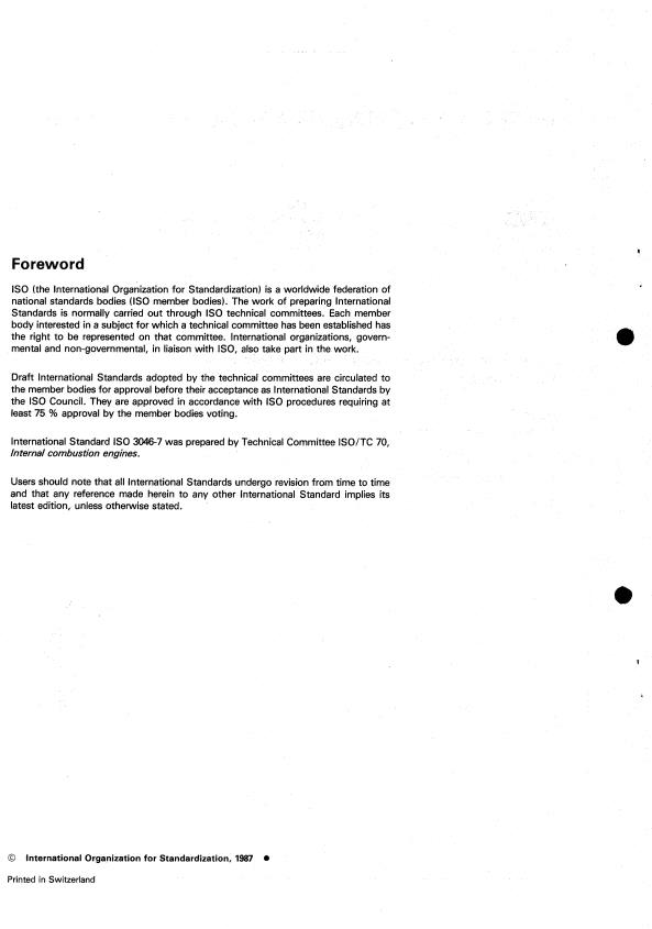 ISO 3046-7:1987 ISO 3046-7:1987 - Reciprocating internal combustion engines -- Performance - Page 2 preview