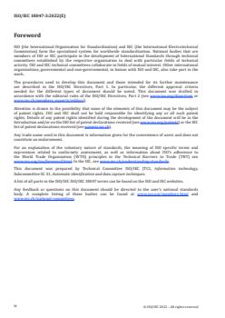 ISO/IEC 18047-3:2022 - Information technology — Radio frequency identification device conformance test methods — Part 3: Test methods for air interface communications at 13,56 MHz
Released:3/4/2022 - Page 4 preview
