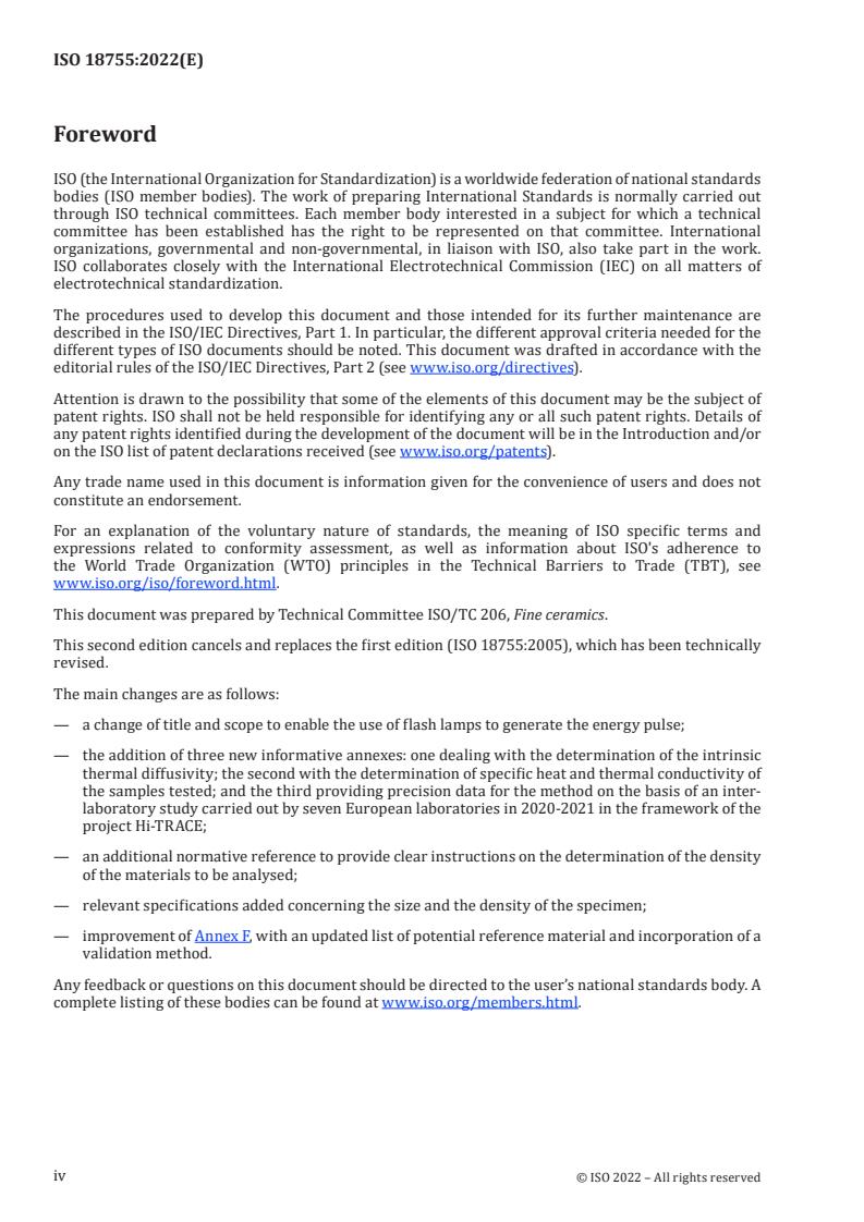 ISO 18755:2022 ISO 18755:2022 - Fine ceramics (advanced ceramics, advanced technical ceramics) — Determination of thermal diffusivity of monolithic ceramics by flash method
Released:13. 12. 2022 - Page 4 preview