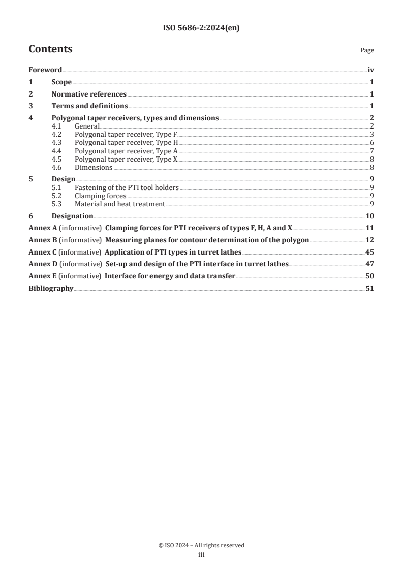 ISO 5686-2:2024 - Polygonal turret interface with flat contact surface — Part 2: Receivers of type F, H, A and X for shanks of type F, H and A
Released:3. 10. 2024