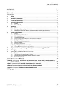 ISO 11712:2023 ISO 11712:2023 - Anaesthetic and respiratory equipment — Supralaryngeal airways and connectors
Released:6. 11. 2023 - Page 3 preview