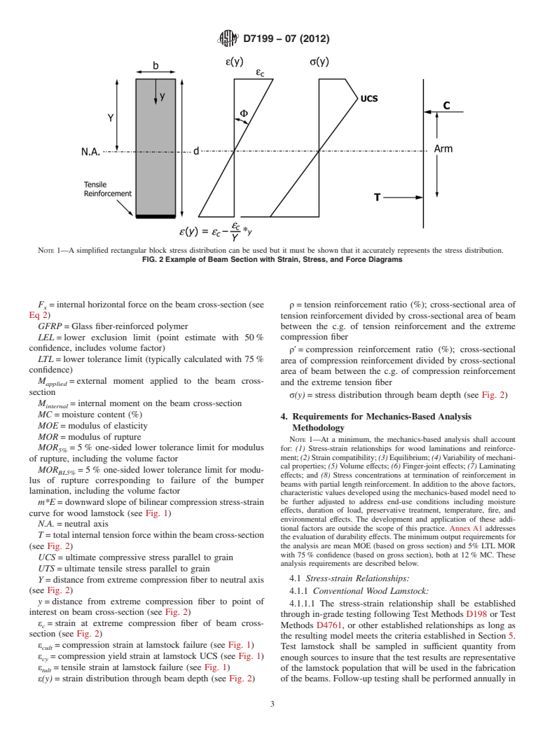 ASTM D7199-07(2012) - Standard Practice for Establishing Characteristic Values for Reinforced Glued Laminated Timber (Glulam) Beams Using Mechanics-Based Models