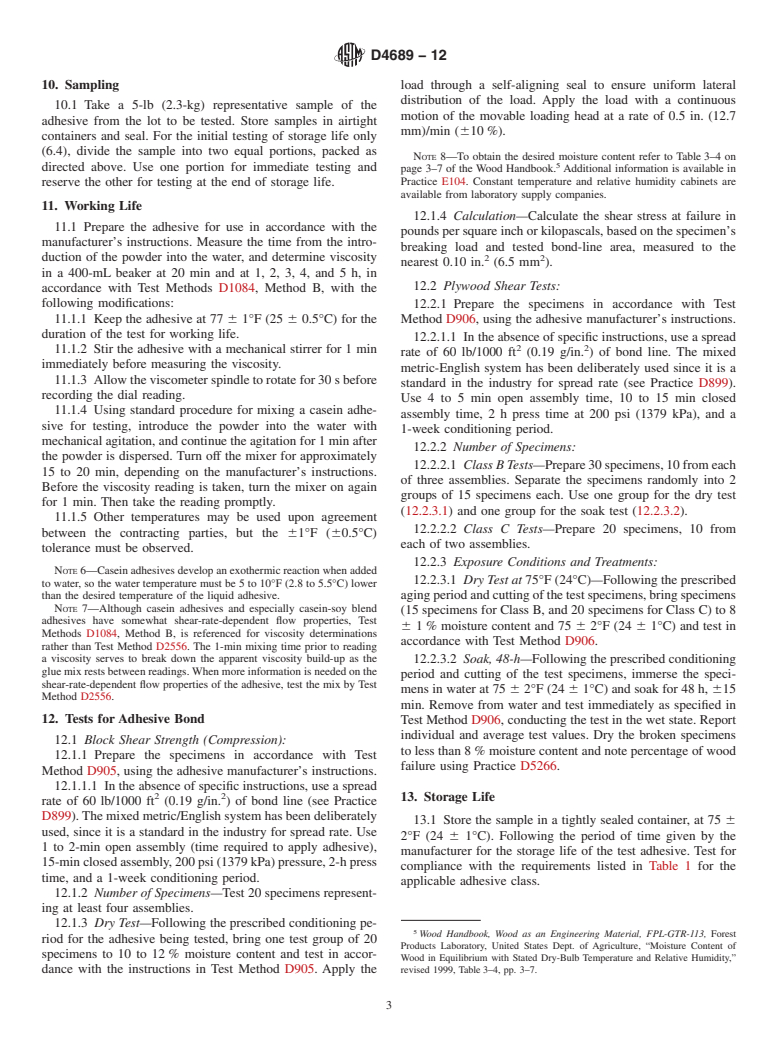 ASTM D4689-12 - Standard Specification for Adhesive, Casein-Type