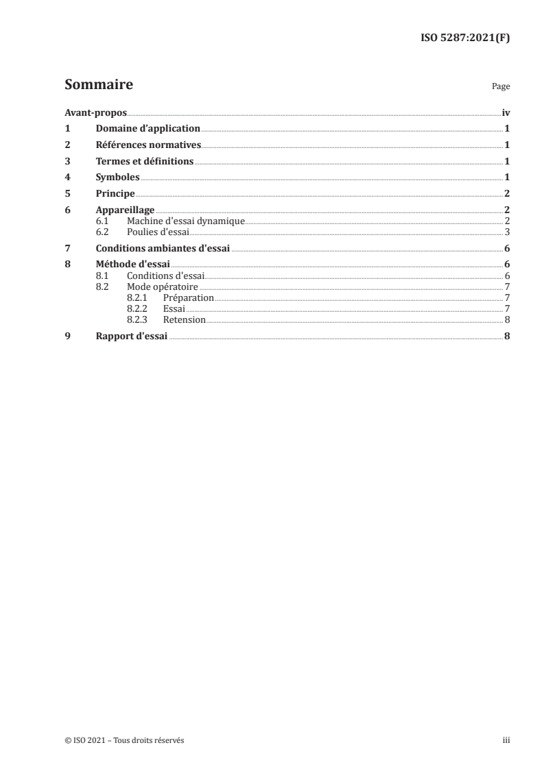 ISO 5287:2021 - Transmissions par courroies — Courroies trapézoïdales pour l'industrie automobile — Essai de fatigue
Released:7/28/2021