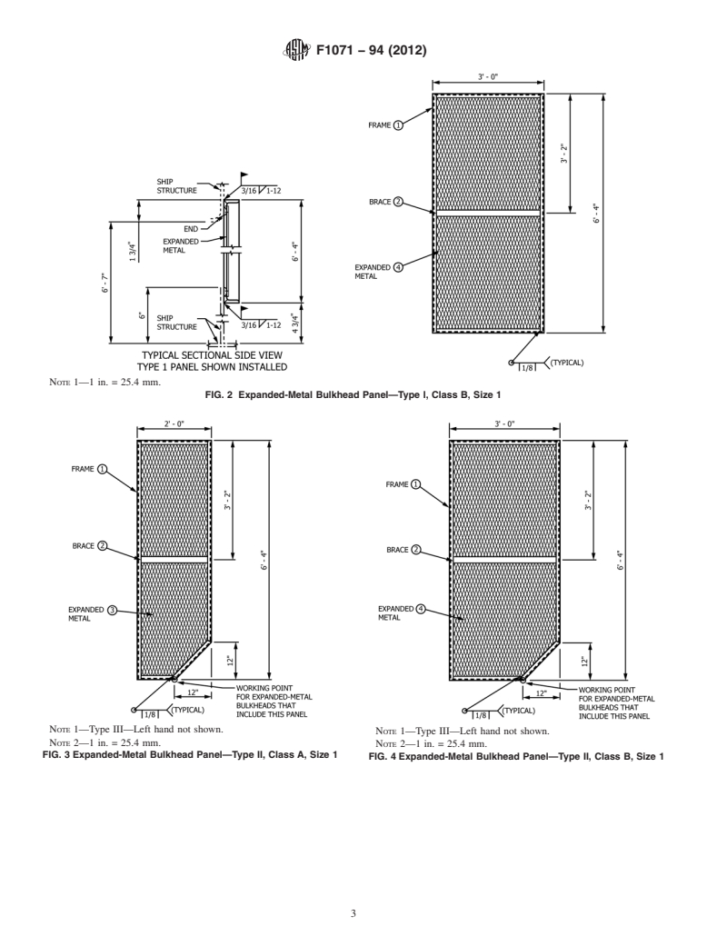 ASTM F1071-94(2012) - Standard Specification for  Expanded-Metal Bulkhead Panels
