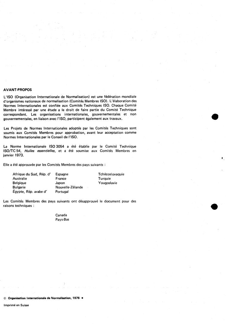 ISO 3054:1976 ISO 3054:1976 - Oil of lavandin abrialis
Released:12/1/1976 - Page 2 preview