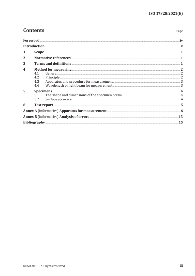 ISO 17328:2021 - Optics and photonics — Optical materials and components — Test method for refractive index of infrared optical materials
Released:11/30/2021