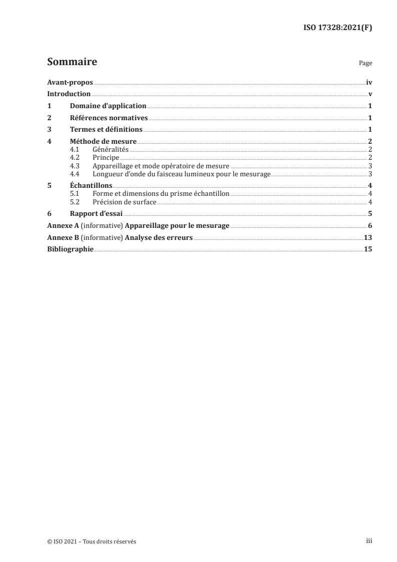 ISO 17328:2021 - Optique et photonique — Matériaux et composants optiques — Méthode d'essai de l'indice de réfraction des matériaux optiques infrarouges
Released:12/7/2021