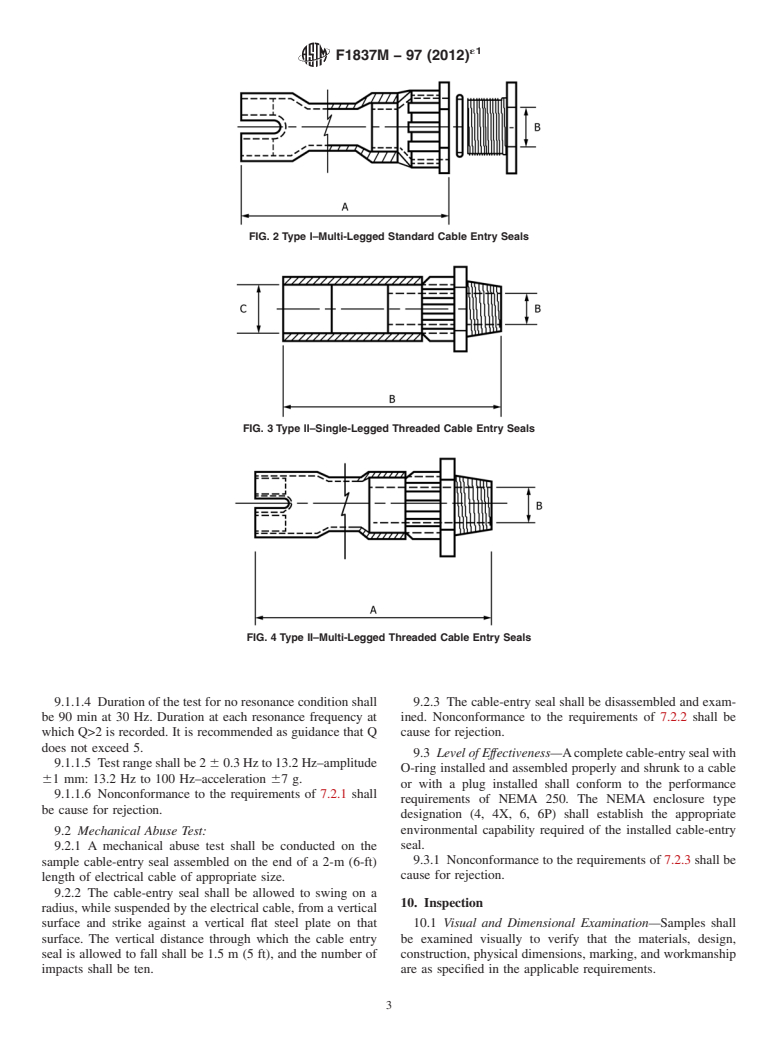 ASTM F1837M-97(2012)e1 - Standard Specification for Heat-Shrink Cable Entry Seals (Metric)