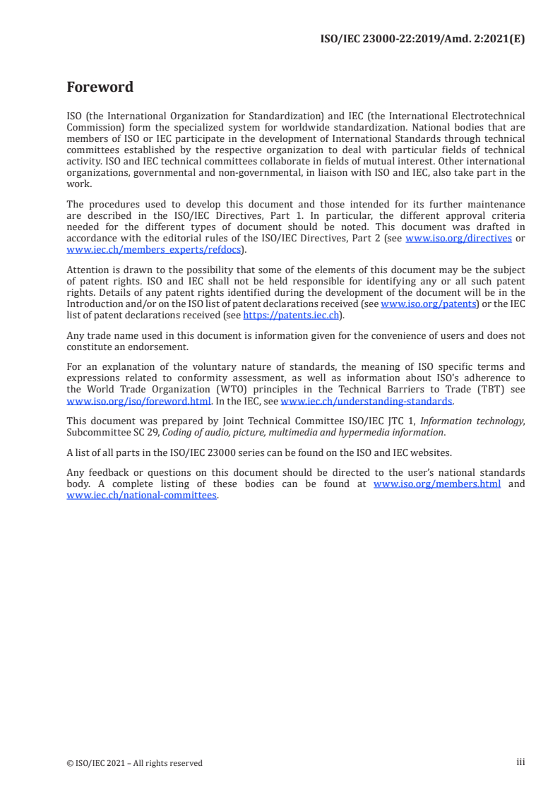 ISO/IEC 23000-22:2019/Amd 2:2021 - Information technology — Multimedia application format (MPEG-A) — Part 22: Multi-image application format (MIAF) — Amendment 2: HEVC Advanced HDR profile and other clarifications
Released:12/17/2021