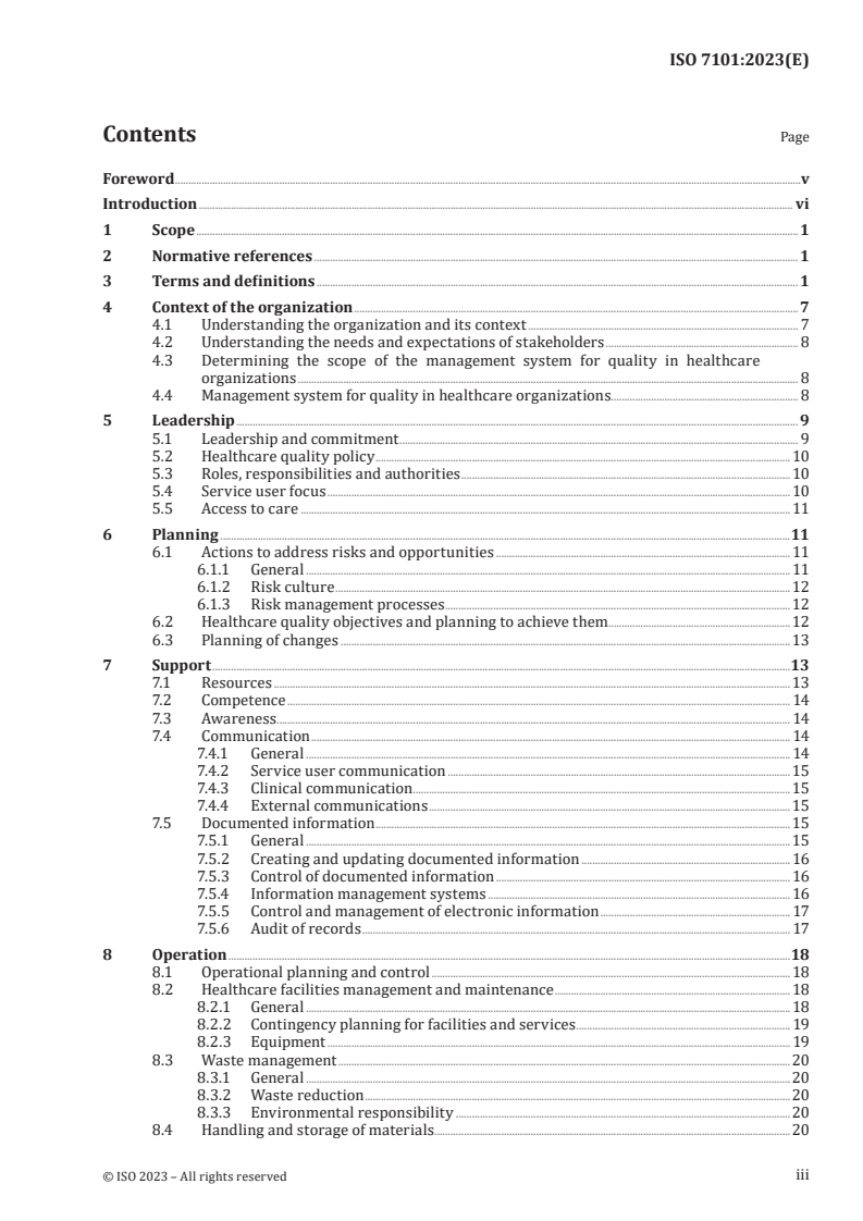 ISO 7101:2023 - Healthcare organization management — Management systems for quality in healthcare organizations — Requirements
Released:3. 10. 2023