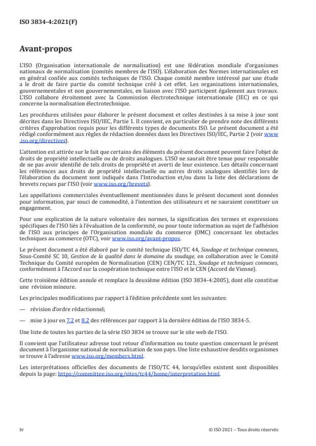 ISO 3834-4:2021 ISO 3834-4:2021 - Exigences de qualité en soudage par fusion des matériaux métalliques - Page 4 preview