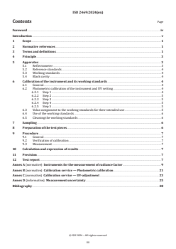ISO 2469:2024 - Paper, board and pulps — Measurement of diffuse radiance factor (diffuse reflectance factor)
Released:22. 03. 2024 - Page 3 preview