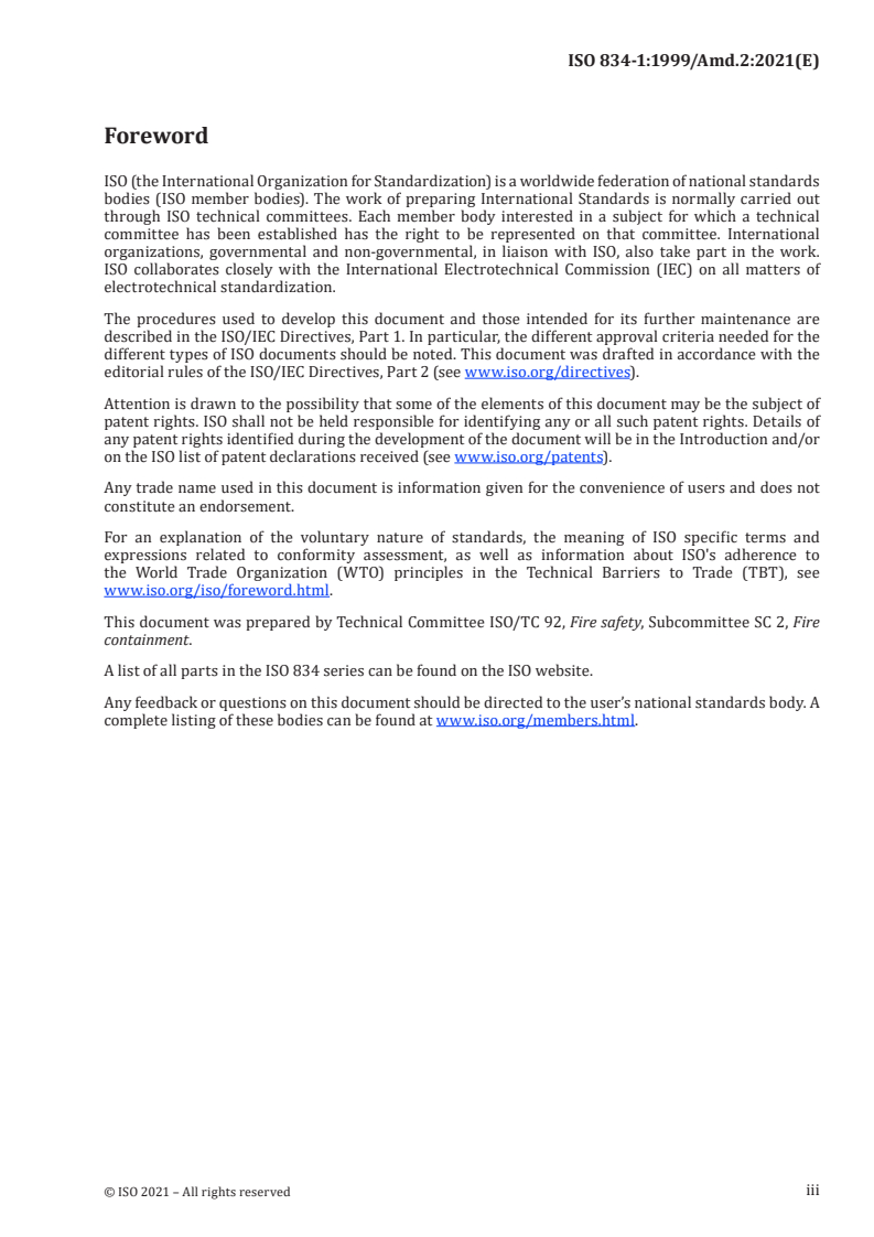 ISO 834-1:1999/Amd 2:2021 - Fire-resistance tests — Elements of building construction — Part 1: General requirements — Amendment 2
Released:12/8/2021