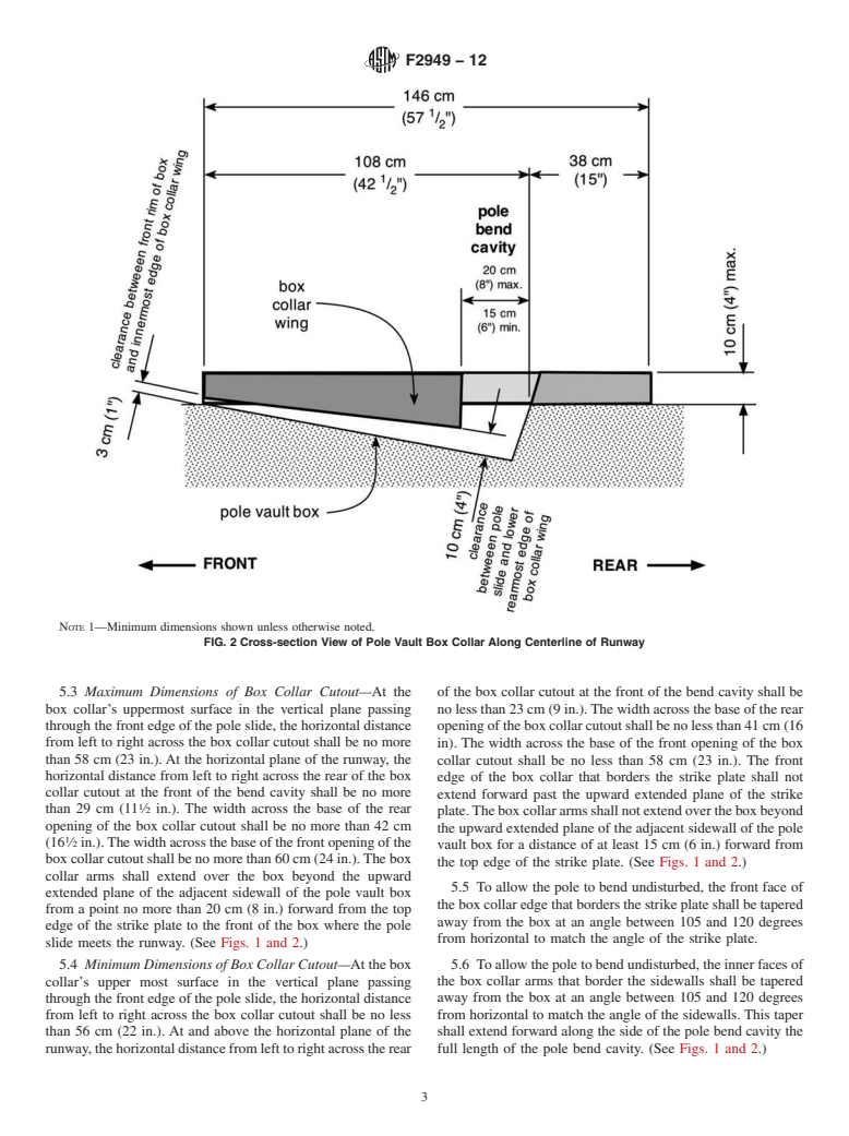 ASTM F2949-12 - Standard Specification for Pole Vault Box Collars