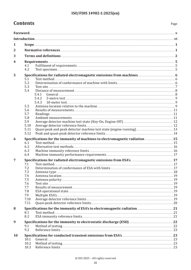 ISO/FDIS 14982-1 - Agricultural and forestry machinery — Electromagnetic compatibility — Part 1: General EMC requirements
Released:14. 02. 2025