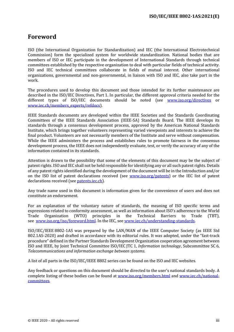 ISO/IEC/IEEE 8802-1AS:2021 - Information technology — Telecommunications and information exchange between systems — Local and metropolitan area networks — Part 1AS: Timing and synchronization for time-sensitive applications in bridged local area networks
Released:11/10/2021