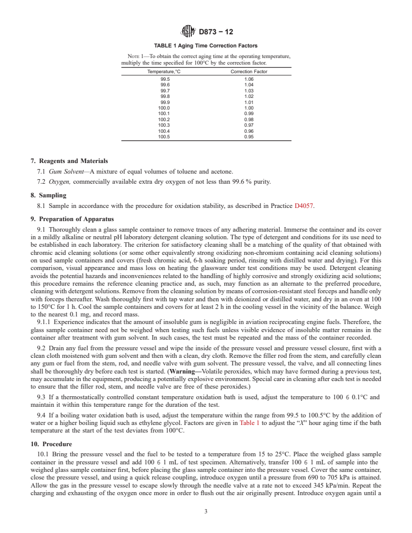 REDLINE ASTM D873-12 - Standard Test Method for Oxidation Stability of Aviation Fuels (Potential Residue Method)