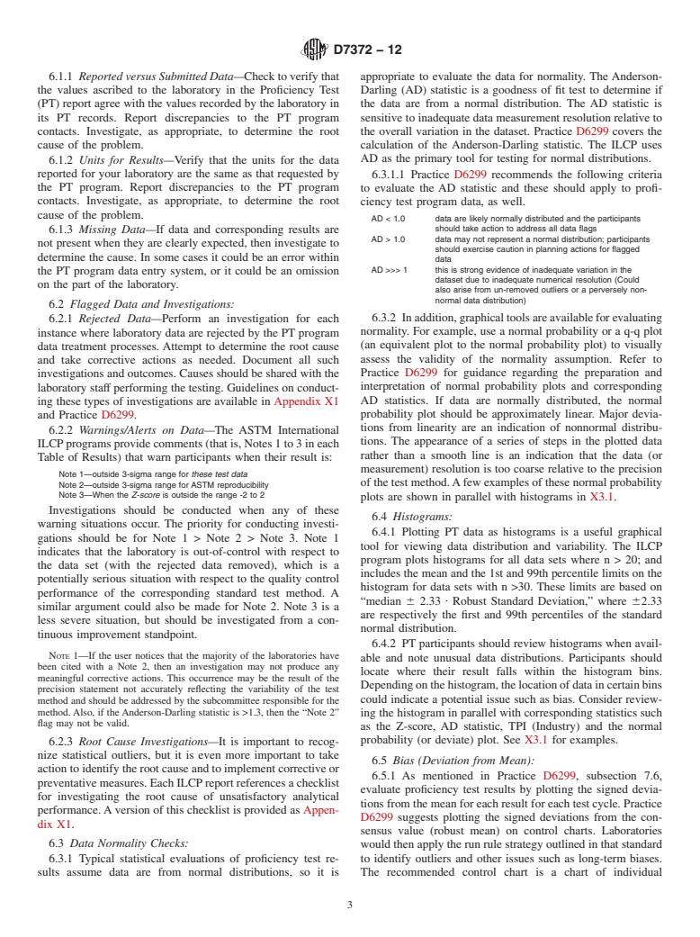 ASTM D7372-12 - Standard Guide for Analysis and Interpretation of Proficiency Test Program Results