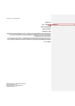ISO/TS 5798:2022 REDLINE ISO/TS 5798:2022 - In vitro diagnostic test systems — Requirements and recommendations for detection of severe acute respiratory syndrome coronavirus 2 (SARS-CoV-2) by nucleic acid amplification methods
Released:23. 06. 2022 - Page 1 preview