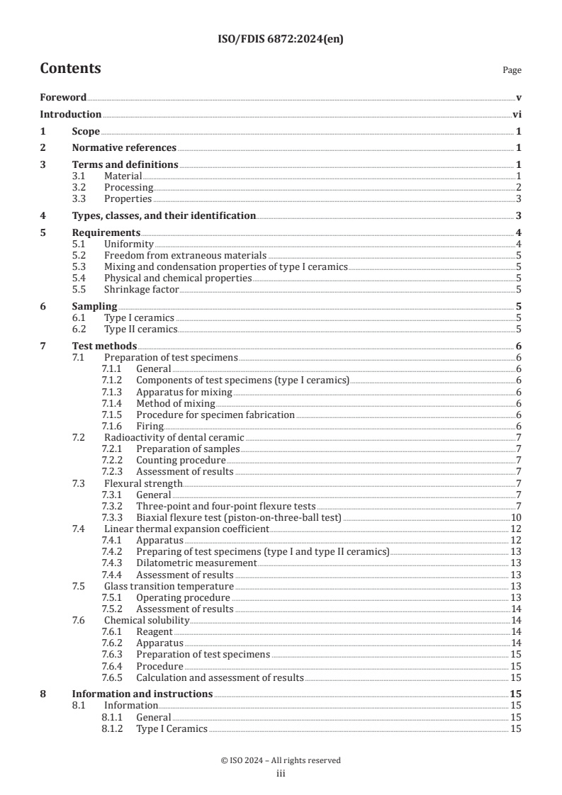 ISO 6872 ISO/FDIS 6872 - Dentistry — Ceramic materials
Released:23. 04. 2024