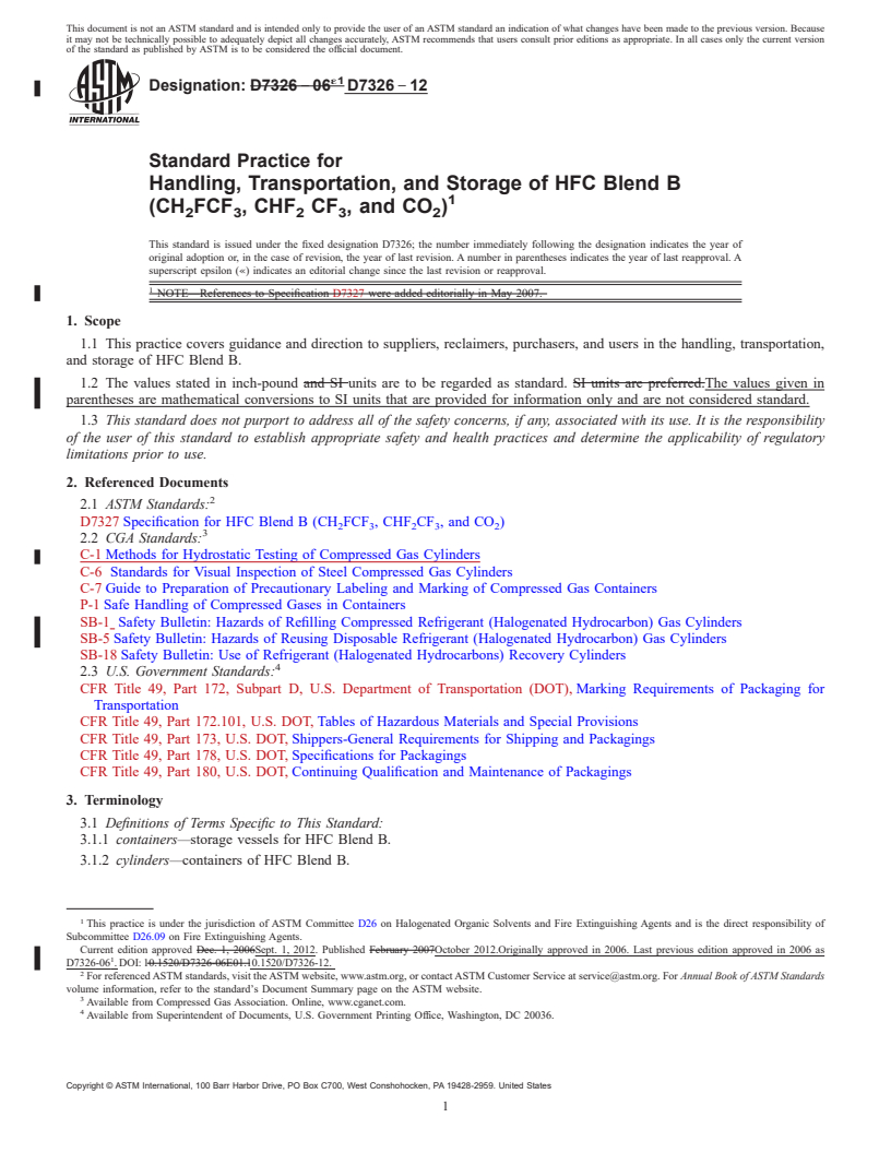 ASTM D7326-12 - Standard Practice for Handling, Transportation, and ...