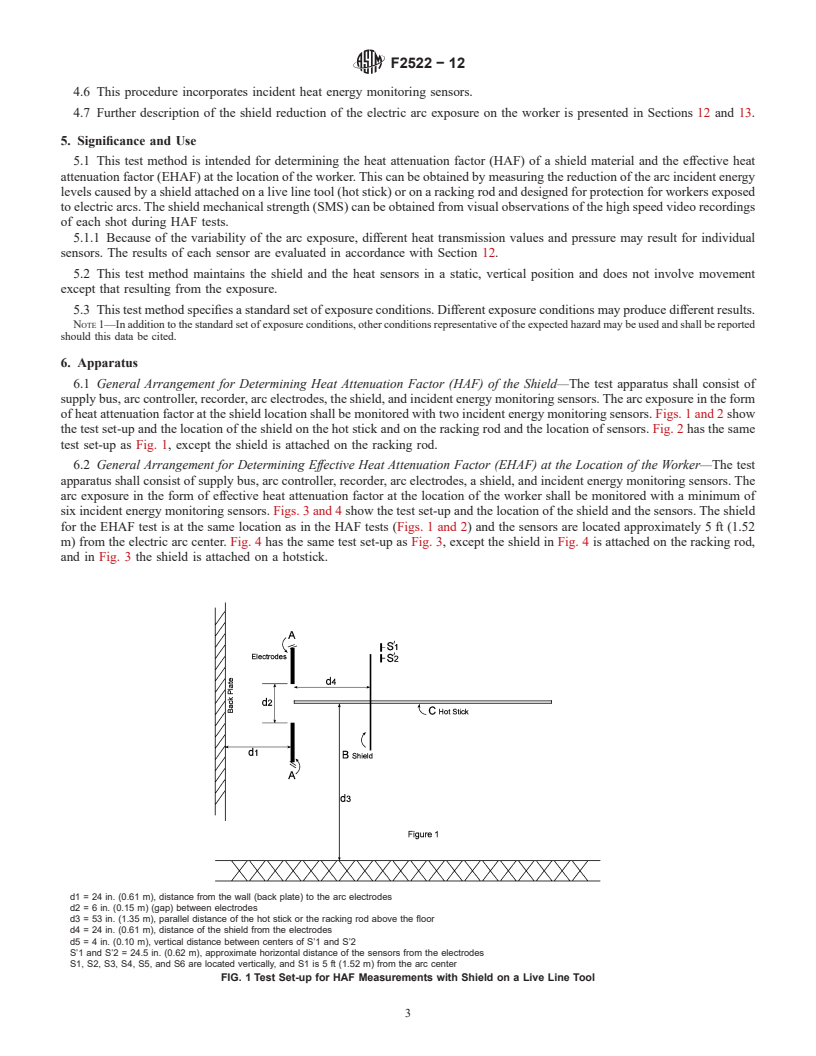 REDLINE ASTM F2522-12 - Standard Test Method for  Determining the Protective Performance of a Shield Attached   on Live Line Tools or on Racking Rods for Electric Arc Hazards