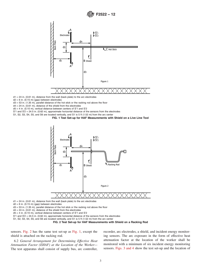 ASTM F2522-12 - Standard Test Method for  Determining the Protective Performance of a Shield Attached   on Live Line Tools or on Racking Rods for Electric Arc Hazards