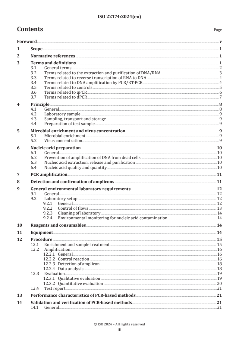 ISO 22174:2024 - Microbiology of the food chain — Polymerase chain reaction (PCR) for the detection and quantification of microorganisms — General requirements and definitions
Released:16. 08. 2024