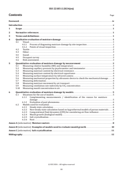 ISO 22185-2:2024 - Diagnosing moisture damage in buildings and implementing countermeasures — Part 2: Assessment of conditions
Released:6. 02. 2024 - Page 3 preview