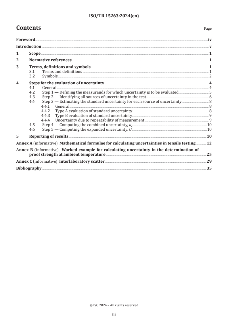 ISO/TR 15263:2024 - Measurement uncertainties in mechanical tests on metallic materials — The evaluation of uncertainties in tensile testing
Released:31. 01. 2024
