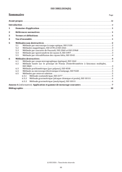 ISO 3882:2024 - Revêtements métalliques et autres revêtements inorganiques — Revue des méthodes de mesurage de l’épaisseur
Released:10. 01. 2024 - Page 3 preview