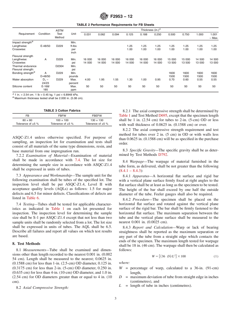 ASTM F2953-12 - Standard Specification for Phenolic Raw Materials for the Use in Bearing Cages