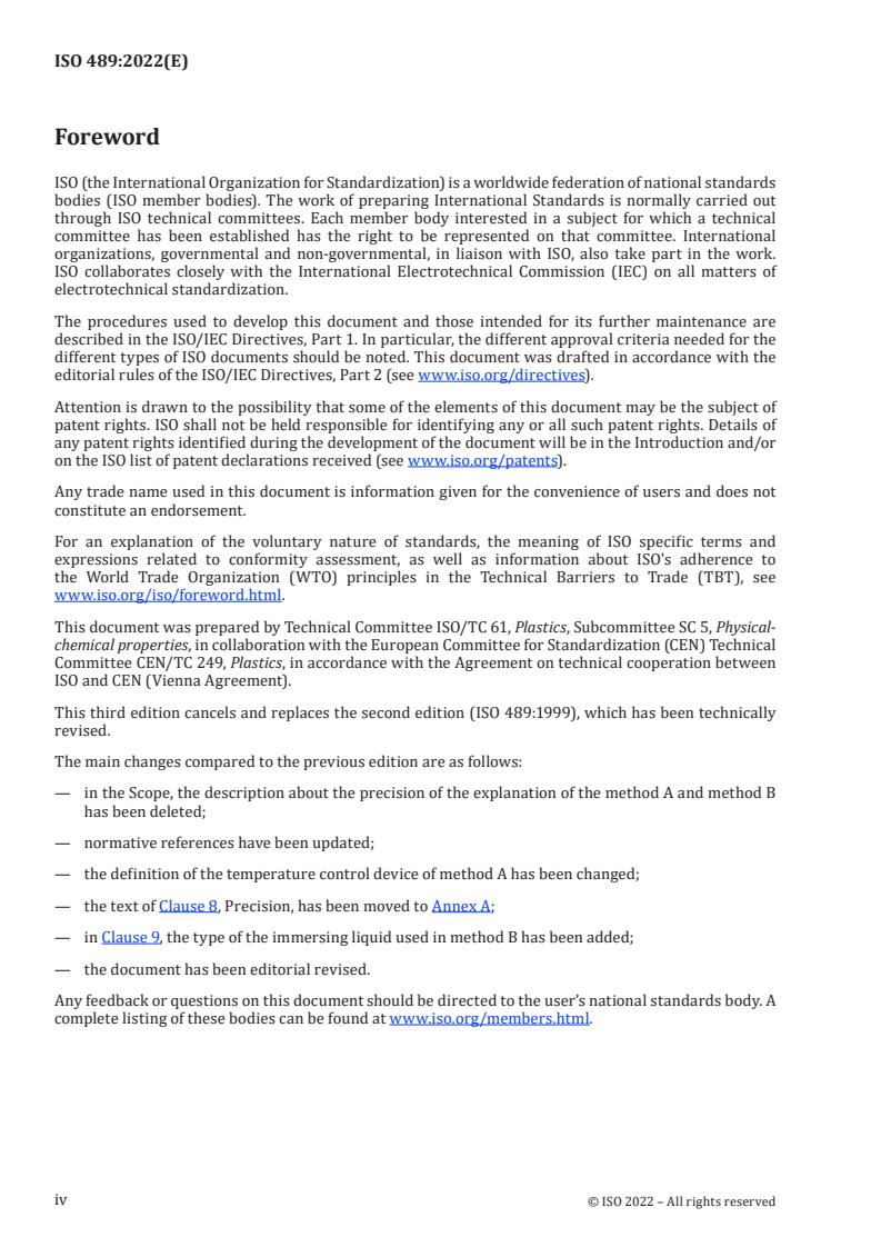 ISO 489:2022 ISO 489:2022 - Plastics — Determination of refractive index
Released:3/4/2022 - Page 4 preview