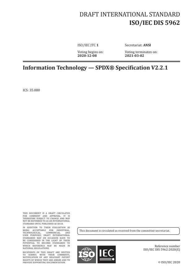 ISO/IEC DIS 5962