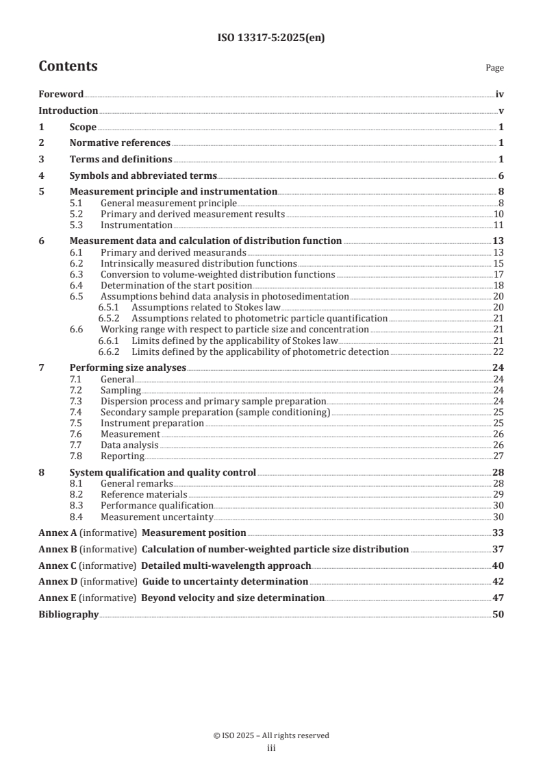 ISO 13317-5:2025 - Determination of particle size distribution by gravitational liquid sedimentation methods — Part 5: Photosedimentation techniques
Released:13. 01. 2025