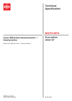 ISO/TS 5973:2024 ISO/TS 5973:2024 - Laser diffraction measurements — Good practice
Released:25. 07. 2024 - Page 1 preview