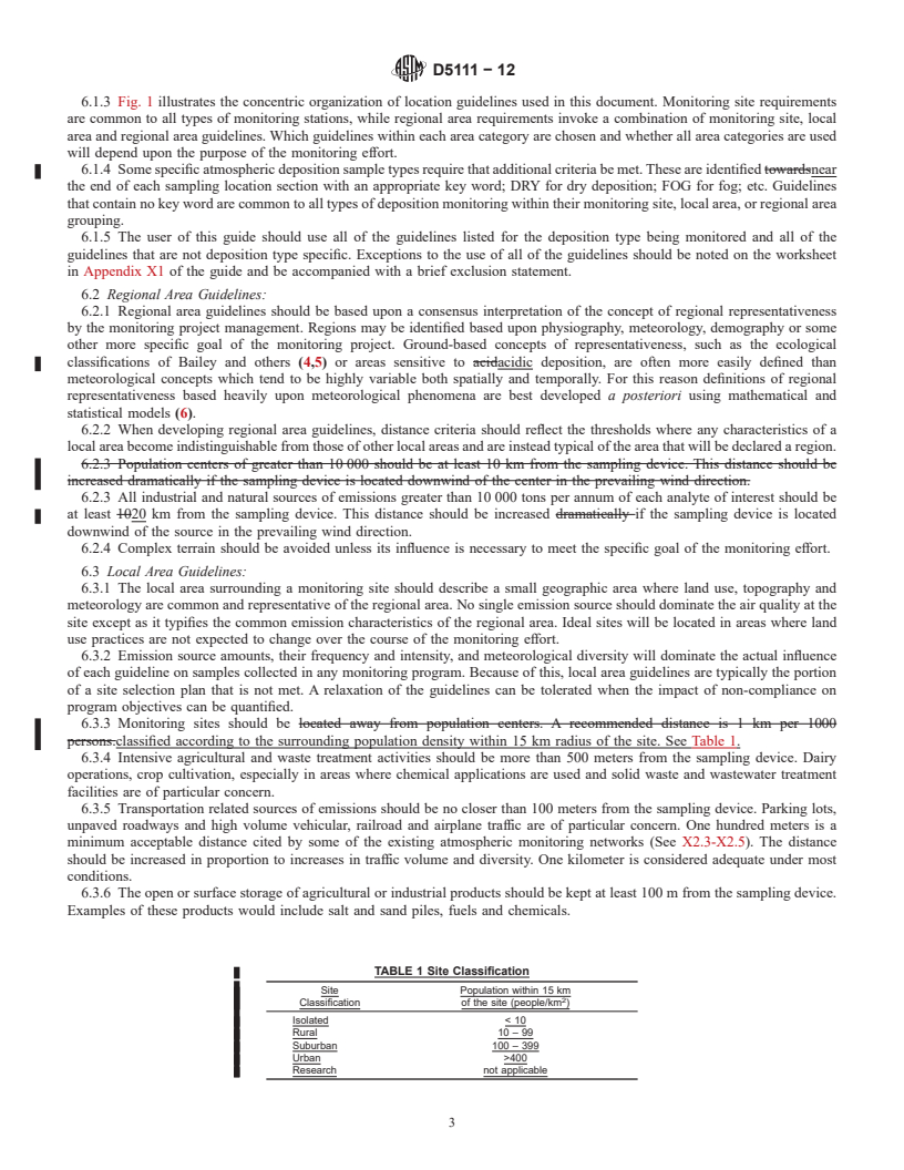 REDLINE ASTM D5111-12 - Standard Guide for  Choosing Locations and Sampling Methods to Monitor Atmospheric  Deposition at Non-Urban Locations