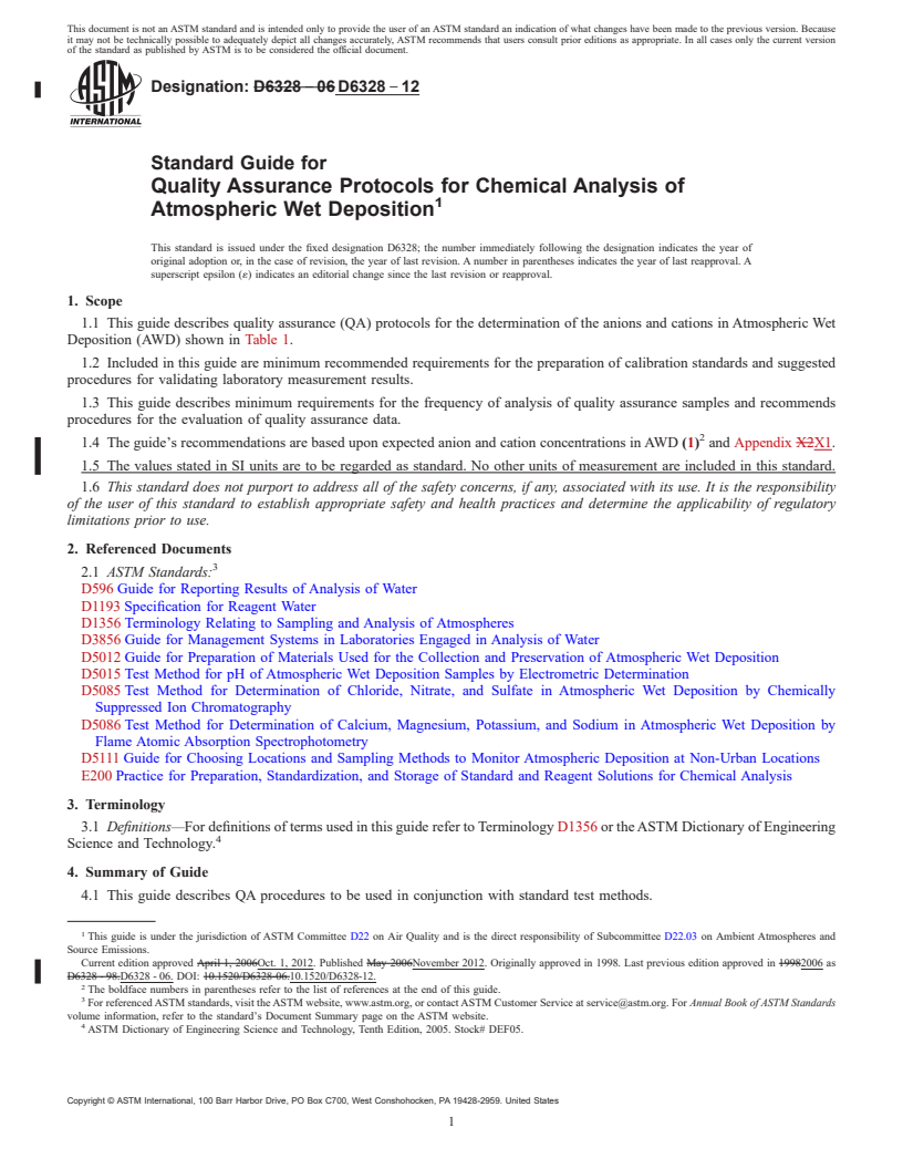 ASTM D6328 12 Standard Guide For Quality Assurance Protocols For