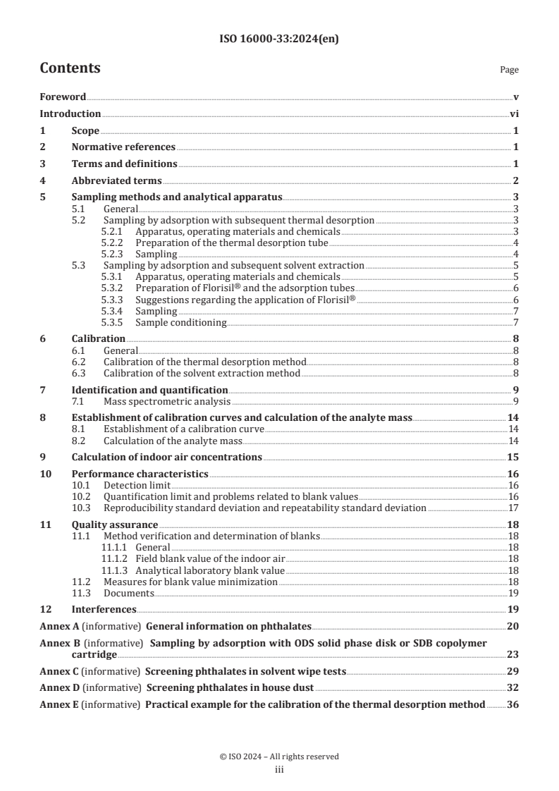 ISO 16000-33:2024 - Indoor air — Part 33: Determination of phthalates with gas chromatography/mass spectrometry (GC/MS)
Released:2. 07. 2024