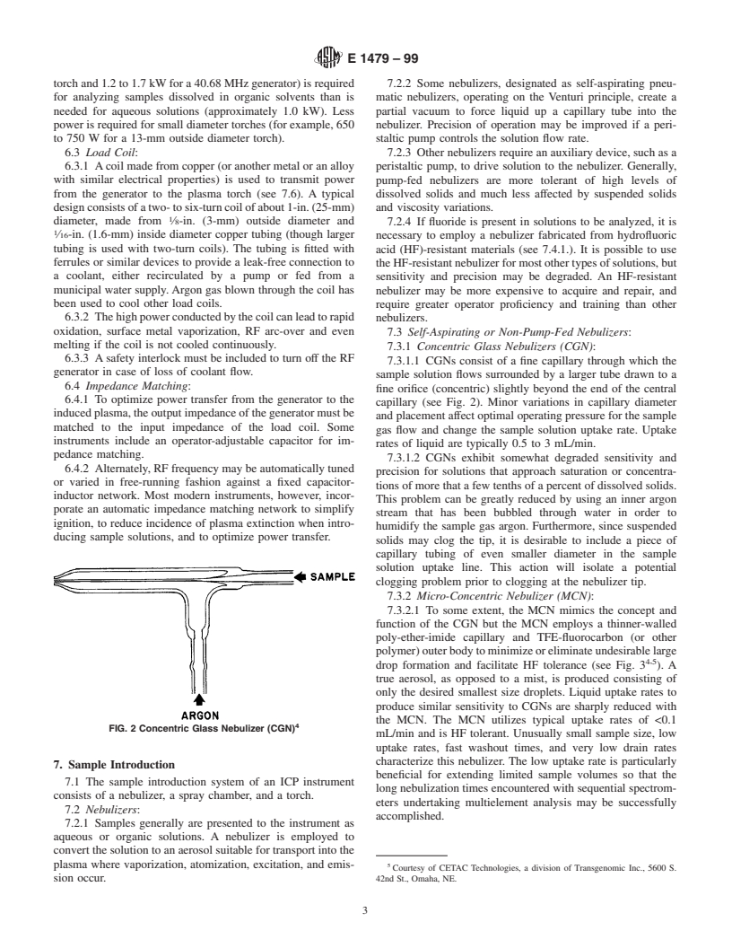 ASTM E1479-99 - Standard Practice for Describing and Specifying Inductively-Coupled Plasma Atomic Emission Spectrometers