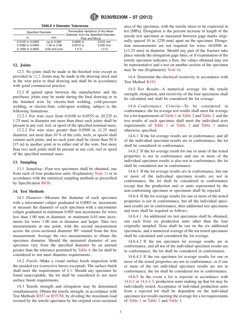 ASTM B230/B230M-07(2012) - Standard Specification for Aluminum 1350&#x2013;H19 Wire for Electrical Purposes