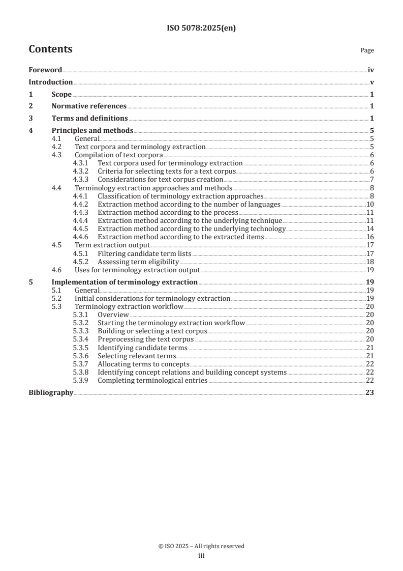 ISO 5078:2025 - Management of terminology resources — Terminology extraction
Released:3. 02. 2025