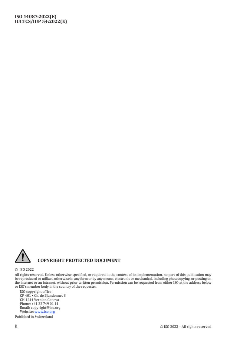 ISO 14087:2022 ISO 14087:2022 - Leather — Physical and mechanical tests — Determination of bending force
Released:30. 06. 2022 - Page 2 preview