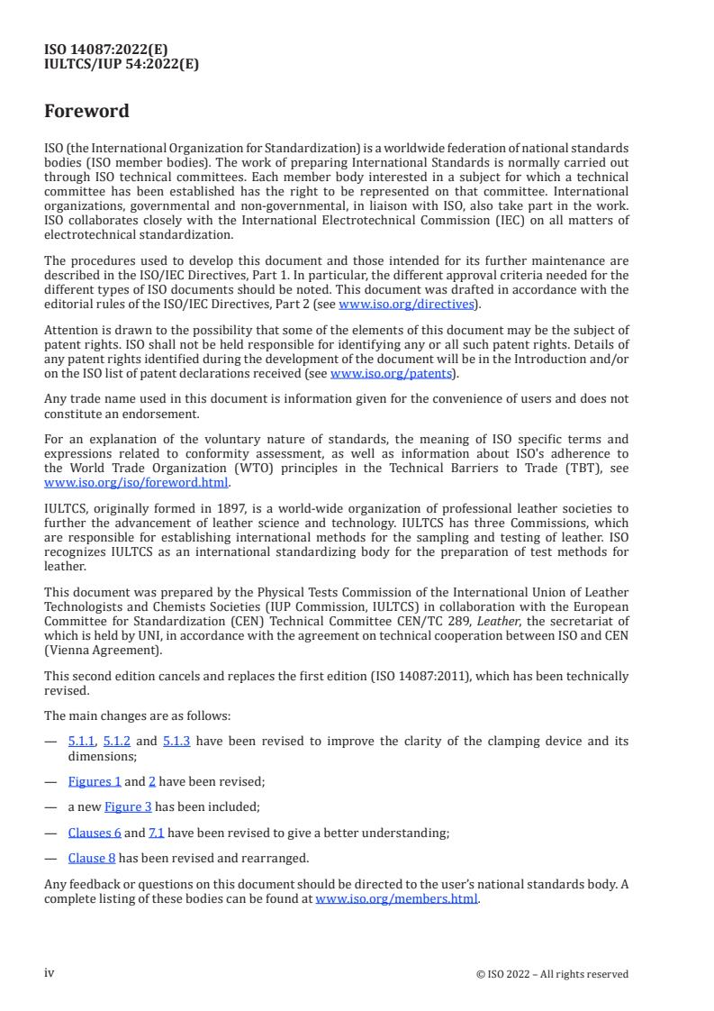 ISO 14087:2022 ISO 14087:2022 - Leather — Physical and mechanical tests — Determination of bending force
Released:30. 06. 2022 - Page 4 preview