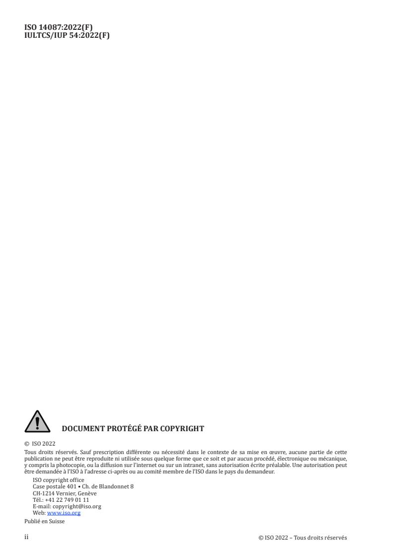 ISO 14087:2022 ISO 14087:2022 - Leather — Physical and mechanical tests — Determination of bending force
Released:30. 06. 2022 - Page 2 preview