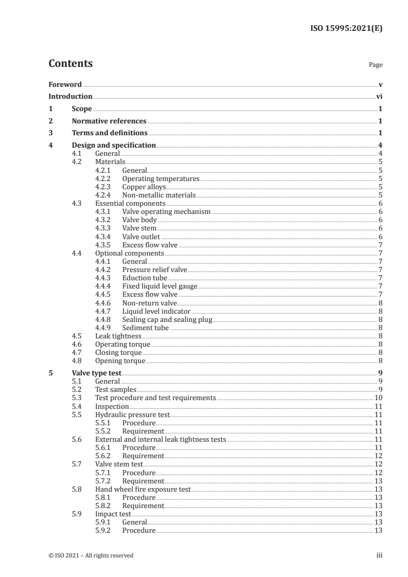 ISO 15995:2021 - Gas cylinders — Specifications and testing of LPG cylinder valves — Manually operated
Released:6/10/2021