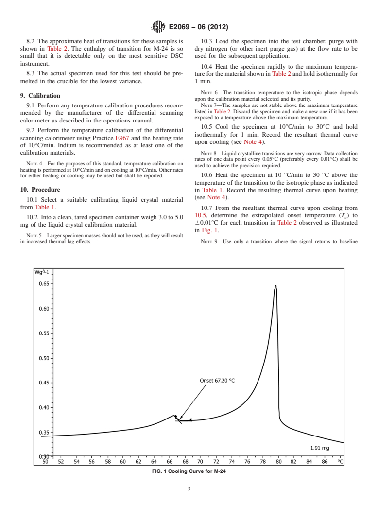 ASTM E2069-06(2012) - Standard Test Method for  Temperature Calibration on Cooling of Differential Scanning  Calorimeters